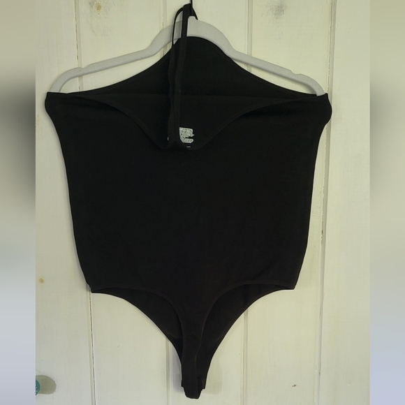 Wild Fable One Strap Ribbed Black Bodysuit Size XXL - Picture 3 of 9